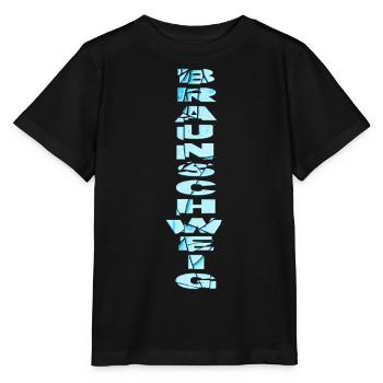 Braunschweig Germany City Font Skyline - Stanley/Stella MINI CREATOR Kids’ T-Shirt - black - Front - Mikhail (115cm)