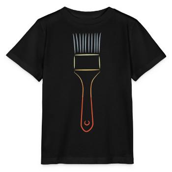 Vintage Paint Brushes - Stanley/Stella MINI CREATOR Kids’ T-Shirt - black - Front - Mikhail (115cm)