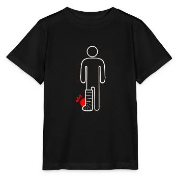 Gebrochenes Bein - Stanley/Stella Kinder T-Shirt MINI CREATOR  - Schwarz - Vorne - Mikhail (115cm)