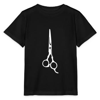 Schere Barber icon - Stanley/Stella Kinder T-Shirt MINI CREATOR  - Schwarz - Vorne - Mikhail (115cm)