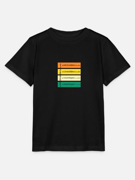 Flötist Querflöte - Stanley/Stella Kinder T-Shirt MINI CREATOR  - Schwarz