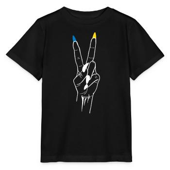 Paix Ukraine Victoire - T-shirt bio MINI CREATOR Stanley/Stella Enfant - noir - Devant - Mikhail (115cm)
