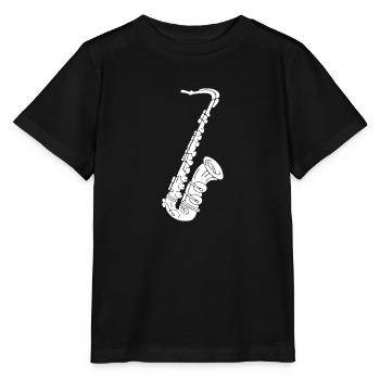 Saxophone - saxophone a woodwind instrument - Stanley/Stella MINI CREATOR Kids’ T-Shirt - black - Front - Mikhail (115cm)