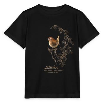 Wren Illustration - T-shirt bio MINI CREATOR Stanley/Stella Enfant - noir - Devant - Mikhail (115cm)