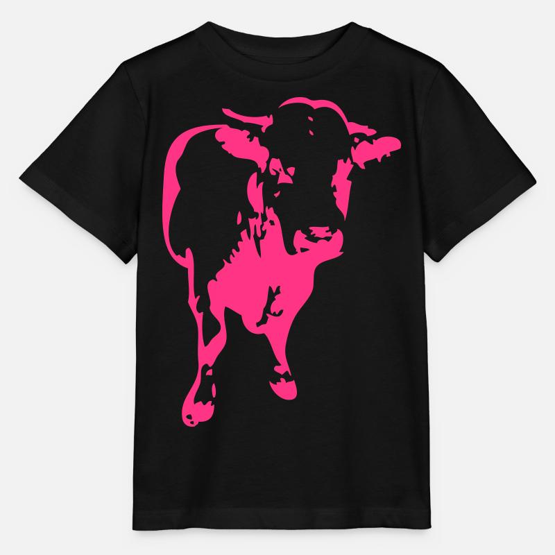 vache cow 31122 - T-shirt bio MINI CREATOR Stanley/Stella Enfant - noir