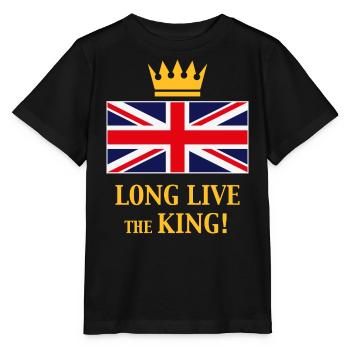 Long Live The King! (England / Great Britain / 4C) - Stanley/Stella Kinder T-Shirt MINI CREATOR  - Schwarz - Vorne - Mikhail (115cm)