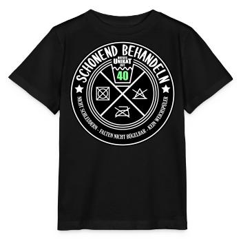 Schonend behandeln Unikat ist 40 | Farben änderbar - Stanley/Stella Kinder T-Shirt MINI CREATOR  - Schwarz - Vorne - Mikhail (115cm)