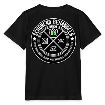 Schonend behandeln Unikat ist 65 | Farben änderbar - Stanley/Stella Kinder T-Shirt MINI CREATOR  - Schwarz - Vorne - Mikhail (115cm)