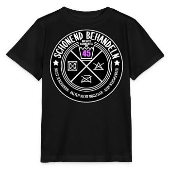 Schonend behandeln Schachtel 45 | Farben änderbar - Stanley/Stella Kinder T-Shirt MINI CREATOR  - Schwarz - Vorne - Mikhail (115cm)