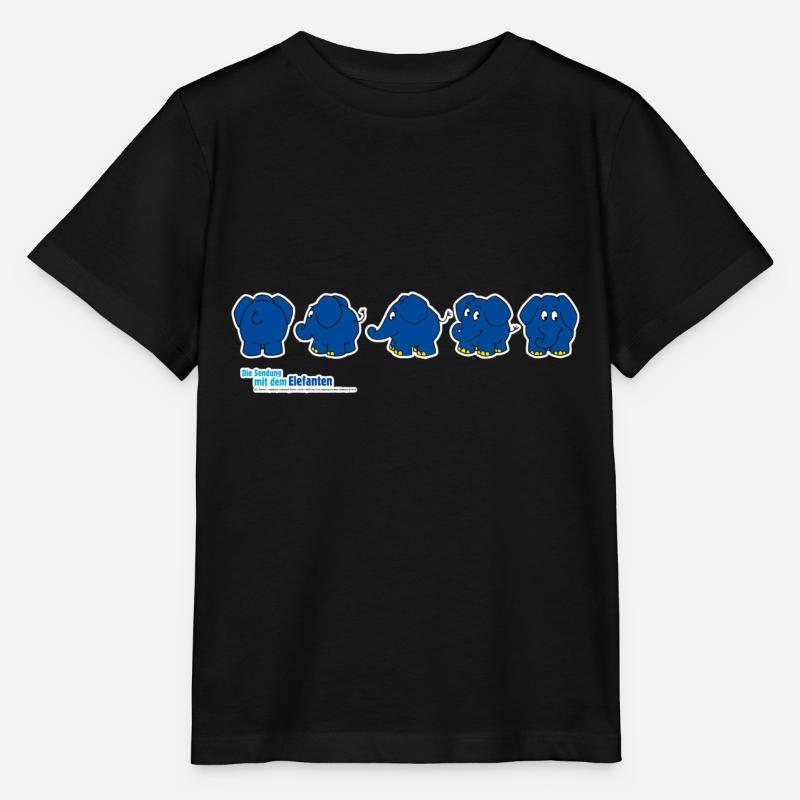 Der Elefant - Drehung - Stanley/Stella Kinder T-Shirt MINI CREATOR - Schwarz