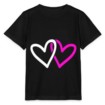 herz icons - Stanley/Stella Kinder T-Shirt MINI CREATOR  - Schwarz - Vorne - Mikhail (115cm)