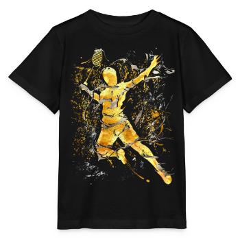 Badminton - Smash - Badminton - Stanley/Stella MINI CREATOR Kids’ T-Shirt - black - Front - Mikhail (115cm)