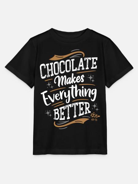 Chocolate makes everything better - Schokolade - Stanley/Stella Kinder T-Shirt MINI CREATOR  - Schwarz