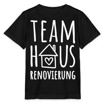 Team Haus Renovierung - Haus renovieren - Stanley/Stella Kinder T-Shirt MINI CREATOR  - Schwarz - Vorne - Mikhail (115cm)