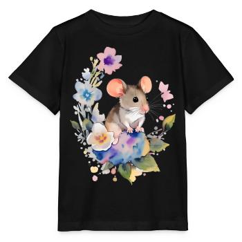 Petite souris - T-shirt bio MINI CREATOR Stanley/Stella Enfant - noir - Devant - Mikhail (115cm)