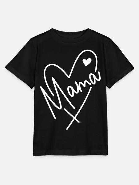 Mama Herz  - Stanley/Stella Kinder T-Shirt MINI CREATOR  - Schwarz