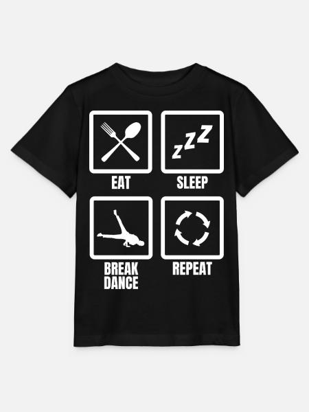 Eat Sleep Break Dance Repeat - Stanley/Stella Kinder T-Shirt MINI CREATOR  - Schwarz