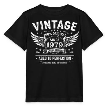 1979 Vintage 1979 46e Anniversaire 1979 Rétro 1979 - T-shirt bio MINI CREATOR Stanley/Stella Enfant - noir - Devant - Mikhail (115cm)