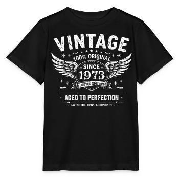 1973 Vintage 1973 52e Anniversaire 1973 Rétro 1973 - T-shirt bio MINI CREATOR Stanley/Stella Enfant - noir - Devant - Mikhail (115cm)