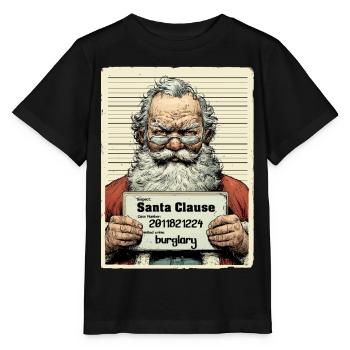 Santa Arrested - Stanley/Stella MINI CREATOR Kids’ T-Shirt - black - Front - Mikhail (115cm)