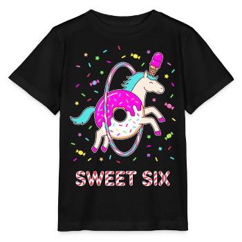 Donut Licorne Sweet Six - T-shirt bio MINI CREATOR Stanley/Stella Enfant - noir - Devant - Mikhail (115cm)