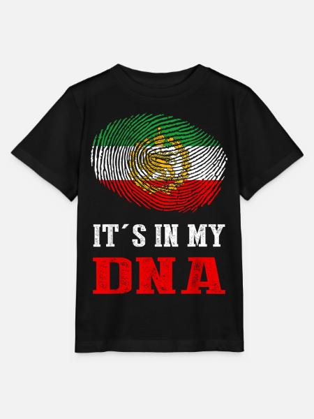 DNA Iran Flagge - Stanley/Stella Kinder T-Shirt MINI CREATOR  - Schwarz