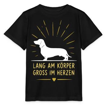 Lang am Körper, Groß im Herzen - Stanley/Stella Kinder T-Shirt MINI CREATOR  - Schwarz - Vorne - Mikhail (115cm)