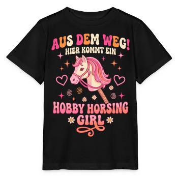 Hobby Horsing Girl Aus dem Weg Steckenpferd - Stanley/Stella Kinder T-Shirt MINI CREATOR  - Schwarz - Vorne - Mikhail (115cm)