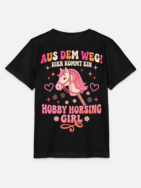 Hobby Horsing Girl Aus dem Weg Steckenpferd - Stanley/Stella Kinder T-Shirt MINI CREATOR - Schwarz