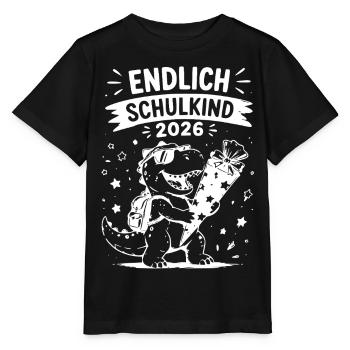 Endlich Schulkind 2026 - Stanley/Stella Kinder T-Shirt MINI CREATOR  - Schwarz - Vorne - Mikhail (115cm)