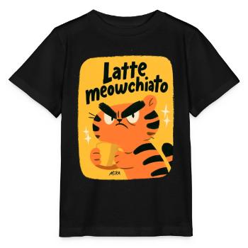 Latte meowchiato - Stanley/Stella Kinder T-Shirt MINI CREATOR  - Schwarz - Vorne - Mikhail (115cm)
