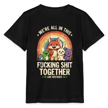 In this together.... - Stanley/Stella Kinder T-Shirt MINI CREATOR  - Schwarz - Vorne - Mikhail (115cm)