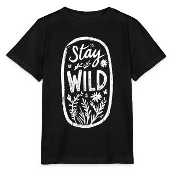 Stay wild - Stanley/Stella Kinder T-Shirt MINI CREATOR  - Schwarz - Vorne - Mikhail (115cm)