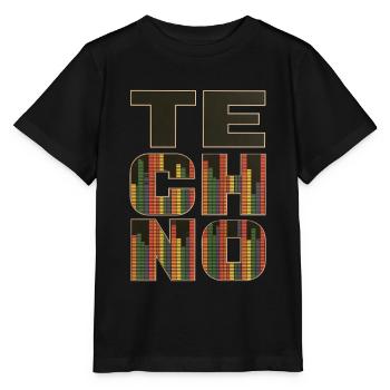 Techno - Stanley/Stella Kinder T-Shirt MINI CREATOR  - Schwarz - Vorne - Mikhail (115cm)