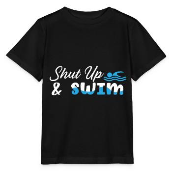 Swimmers Swimming 50 meters track Breaststroke - Stanley/Stella MINI CREATOR Kids’ T-Shirt - black - Front - Mikhail (115cm)