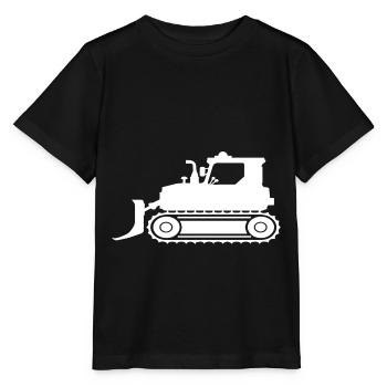 T-shirt bulldozer blanc - T-shirt bio MINI CREATOR Stanley/Stella Enfant - noir - Devant - Mikhail (115cm)
