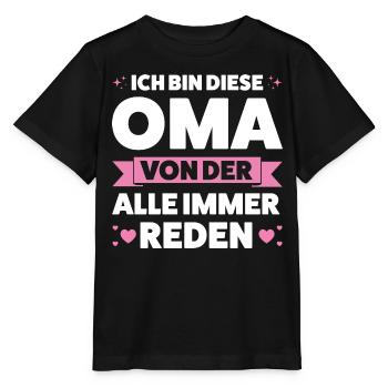 Oma Großmutter Enkelkind Geschenk - Stanley/Stella Kinder T-Shirt MINI CREATOR  - Schwarz - Vorne - Mikhail (115cm)