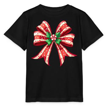 Cadeau De Noël Noeud Canne À Sucre - T-shirt bio MINI CREATOR Stanley/Stella Enfant - noir - Devant - Mikhail (115cm)