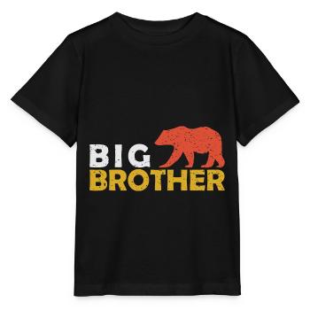 Big brother bear - Stanley/Stella MINI CREATOR Kids’ T-Shirt - black - Front - Mikhail (115cm)