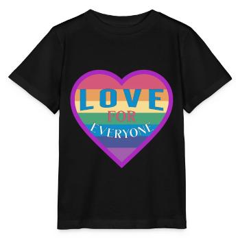 Heart rainbow unisex love for everyone - Stanley/Stella Kinder T-Shirt MINI CREATOR  - Schwarz - Vorne - Mikhail (115cm)