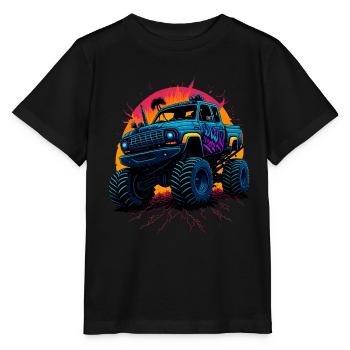 Monstertruck - Stanley/Stella Kinder T-Shirt MINI CREATOR  - Schwarz - Vorne - Mikhail (115cm)