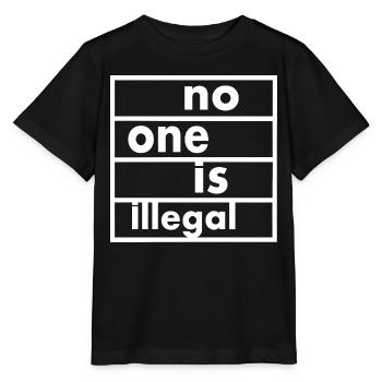 No one is illegal - T-shirt bio MINI CREATOR Stanley/Stella Enfant - noir - Devant - Mikhail (115cm)