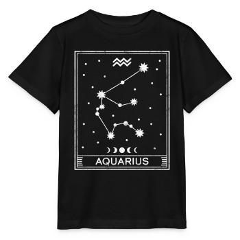 Signe astrologique du Verseau - T-shirt bio MINI CREATOR Stanley/Stella Enfant - noir - Devant - Mikhail (115cm)