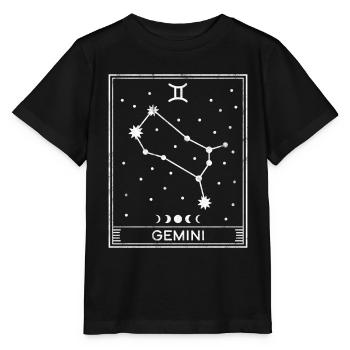Signe astrologique des Gémeaux - T-shirt bio MINI CREATOR Stanley/Stella Enfant - noir - Devant - Mikhail (115cm)