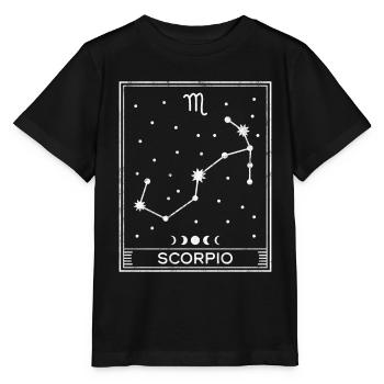 Signe astrologique du Scorpion - T-shirt bio MINI CREATOR Stanley/Stella Enfant - noir - Devant - Mikhail (115cm)