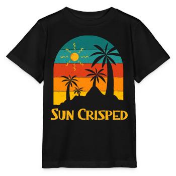 Sun Crisped Beach Summer Ocean Tropical Holiday - Stanley/Stella MINI CREATOR Kids’ T-Shirt - black - Front - Mikhail (115cm)