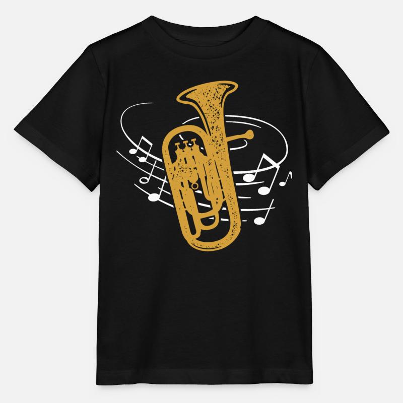 Euphonium Nuotit Eufonisti Torvisoittokunta Muusikko - Stanley/Stella MINI CREATOR lasten t-paita - musta