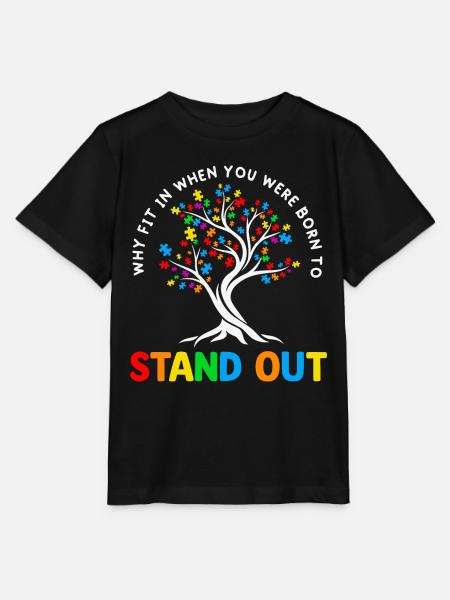 Autism - Stanley/Stella MINI CREATOR Kids’ T-Shirt - black