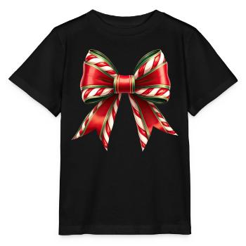 Cadeau De Noël Noeud Canne À Sucre - T-shirt bio MINI CREATOR Stanley/Stella Enfant - noir - Devant - Mikhail (115cm)