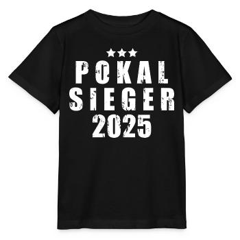 Pokalsieger 2025 - Stanley/Stella Kinder T-Shirt MINI CREATOR  - Schwarz - Vorne - Mikhail (115cm)